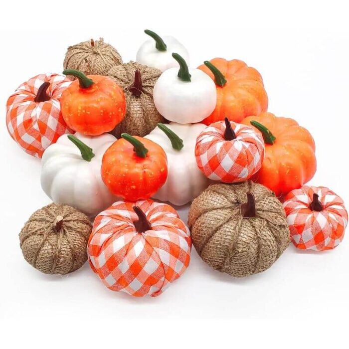 Foam Mini Pumpkins for Fall Decor, Harvest, Halloween & Thanksgiving Decorations - Image 9
