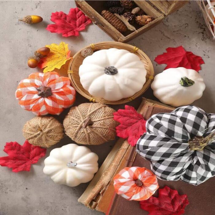 Foam Mini Pumpkins for Fall Decor, Harvest, Halloween & Thanksgiving Decorations - Image 2