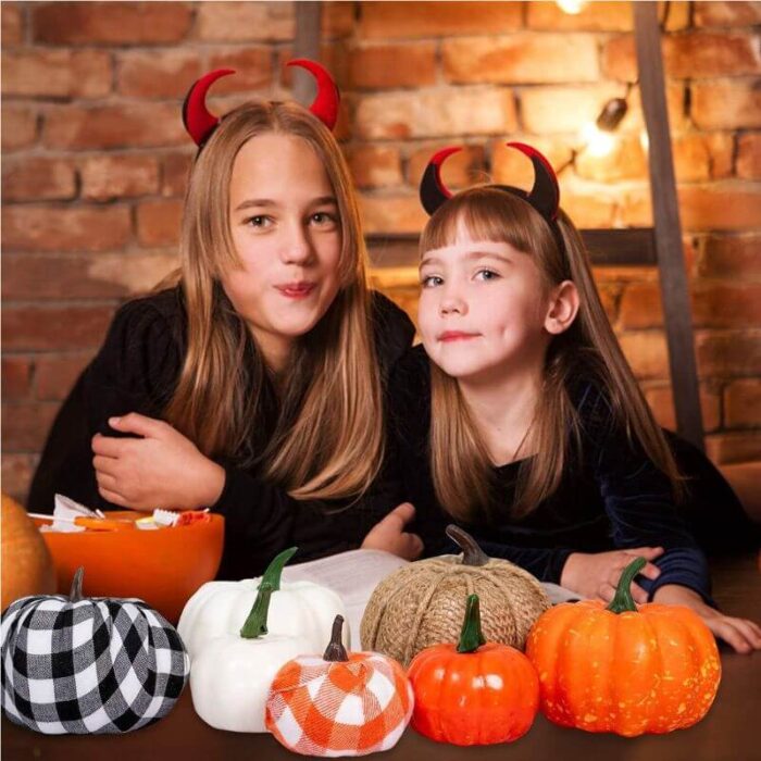 Foam Mini Pumpkins for Fall Decor, Harvest, Halloween & Thanksgiving Decorations - Image 7