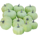 White Artificial Pumpkins – Rustic Harvest Foam Pumpkins for Fall, Halloween & Thanksgiving Home Decor - Image 20