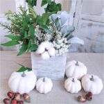 White Artificial Pumpkins – Rustic Harvest Foam Pumpkins for Fall, Halloween & Thanksgiving Home Decor - Image 8