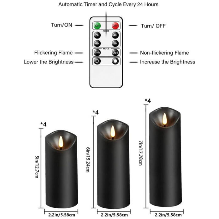 Flameless Candles with Remote , Battery Operated LED Candles Set - Image 5