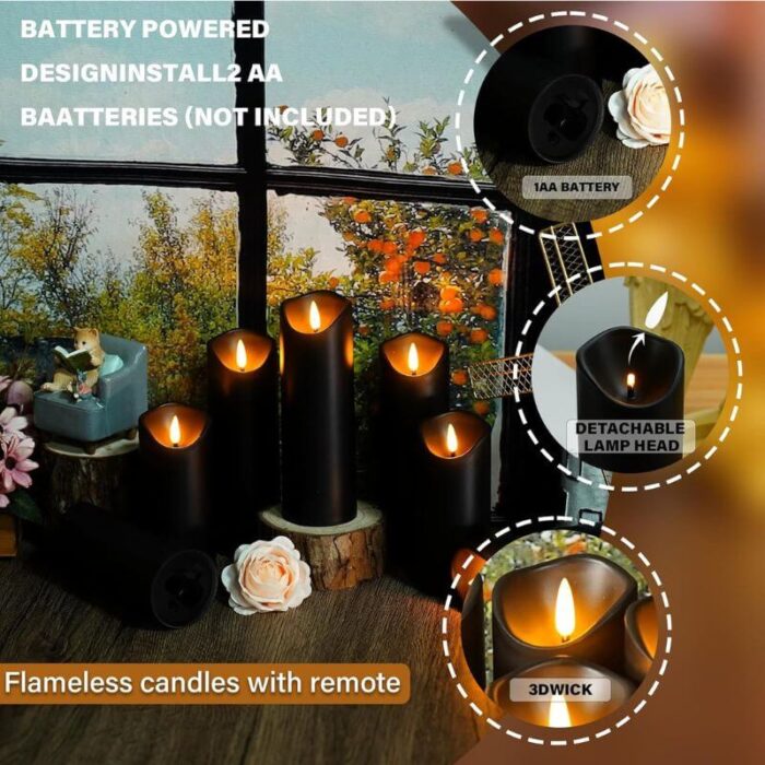 Flameless Candles with Remote , Battery Operated LED Candles Set - Image 8