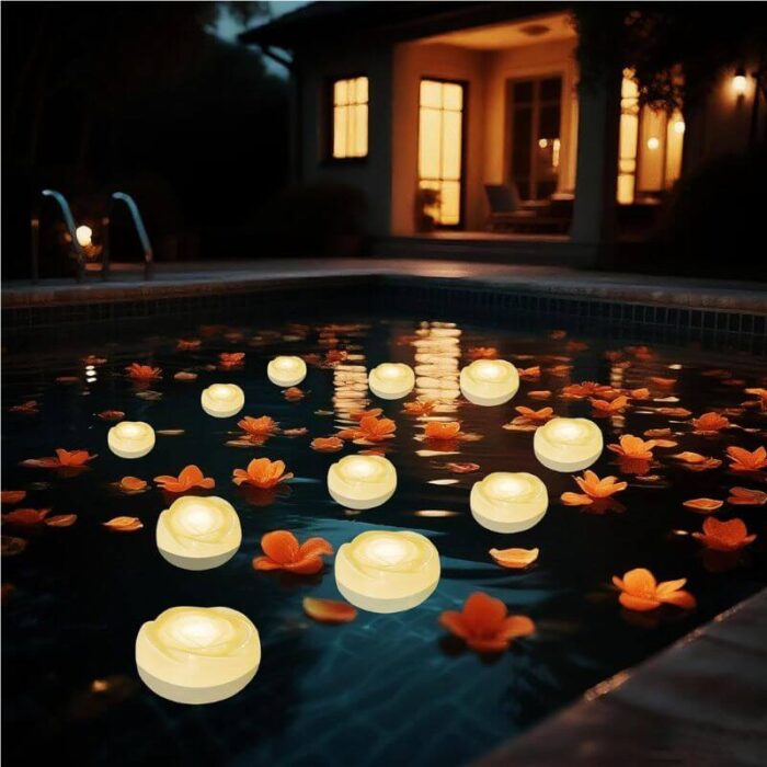 Red Rose Tealights Candles led waterproof, for Romantic Pool, Bathtub, Wedding - Image 2