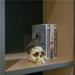 Skull Halloween Home Decor , Gothic Crow on Skull Statue, Resin Raven Perched on Skeleton Figurine - Image 7