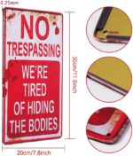 Halloween Metal Sign – Creepy No Trespassing Funny Retro Decoration - Image 6