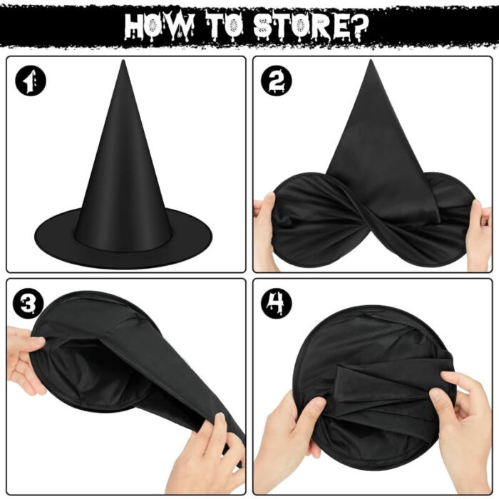 Halloween Witch Hats For Sale , Halloween Horror Night 2025 ,Witch Costume Accessories - Image 4