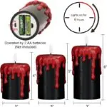 Halloween fake candles, Halloween flameless candles for sale, faux candles with timer - Image 2
