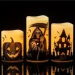 Halloween fake candles, Halloween flameless candles for sale, faux candles with timer - Image 14
