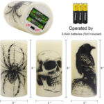 Halloween fake candles, Halloween flameless candles for sale, faux candles with timer - Image 17