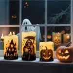 Halloween fake candles, Halloween flameless candles for sale, faux candles with timer - Image 6