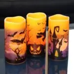 Halloween fake candles, Halloween flameless candles for sale, faux candles with timer - Image 7