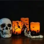 Halloween fake candles, Halloween flameless candles for sale, faux candles with timer - Image 9