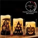 Halloween fake candles, Halloween flameless candles for sale, faux candles with timer - Image 10