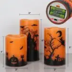 Halloween fake candles, Halloween flameless candles for sale, faux candles with timer - Image 12