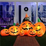 Long Halloween Inflatables Pumpkin Outdoor Decorations