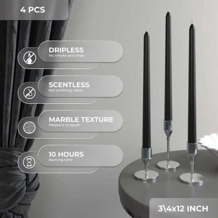 Taper Candles for Weddings, Dinners, Parties & Halloween - Image 6