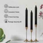Black Taper Candles , Unscented Mini Chime Candles for Witchcraft, Wiccan Altar, Rituals, Prayer, Meditation & Party Decorations - Image 6