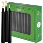 Black Taper Candles , Unscented Mini Chime Candles for Witchcraft, Wiccan Altar, Rituals, Prayer, Meditation & Party Decorations - Image 3