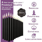 Black Taper Candles , Unscented Mini Chime Candles for Witchcraft, Wiccan Altar, Rituals, Prayer, Meditation & Party Decorations - Image 2